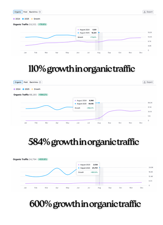 tăng trưởng organic traffic khi làm seo với sago media